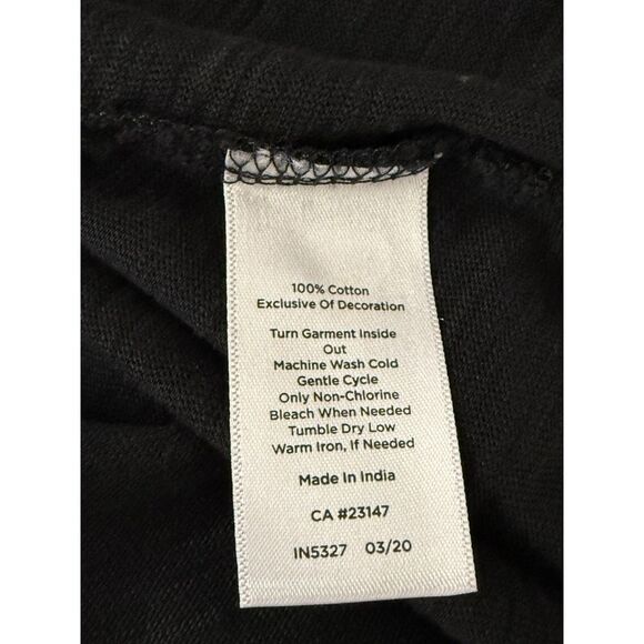 TALBOTS Womens Floral Embroidered Split V-Neck 3/4 Sleeve Slub Tunic Top Sz Sp - Picture 7 of 11